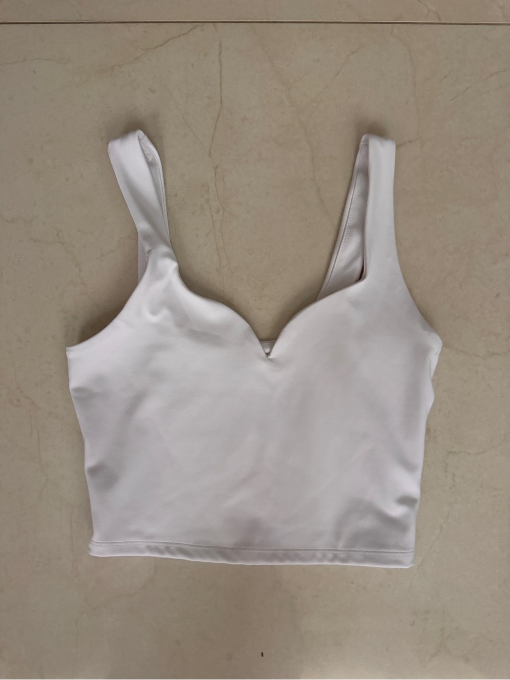 Express White V-Neck Crop Tank Top